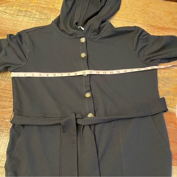 Encore by Idina Menzel Regular Soft Hooded Jumpsuit Pockets Small Petite tie - Picture 7 of 14